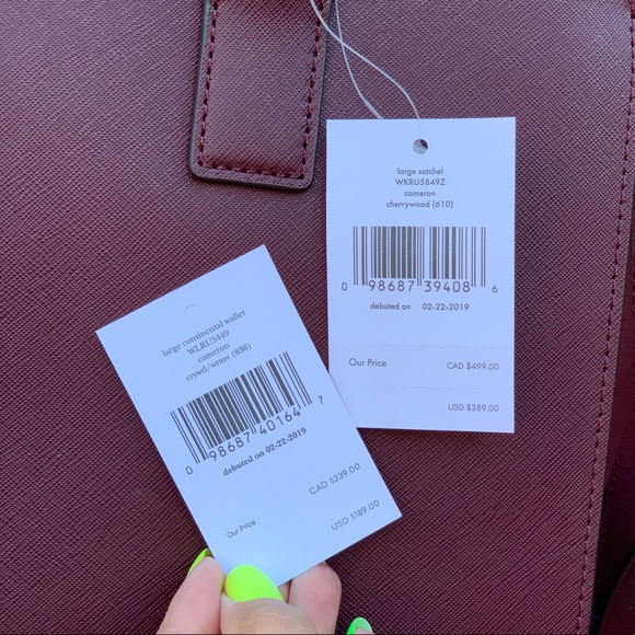 Kate Spade Cameron LG Satchel Crossbody Wallet Set - Picture 3 of 8